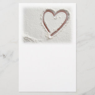 Beach Sand Heart Brevpapper