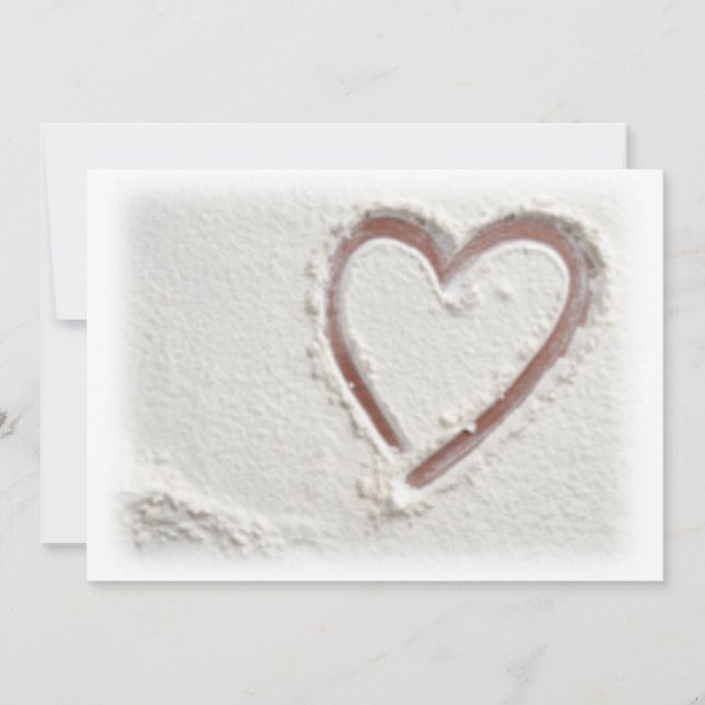 Beach Sand Heart Spara datum Datumet (Framsida)