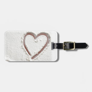 Beach Sand Heart Valentine Bagagebricka