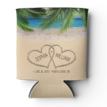 Beach Sand Hearts Handflatan Bröllop Tropical