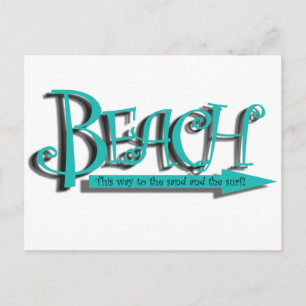 Beach sand-n-surfa vykort