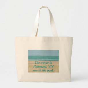 Beach Sand Ocean Fairmont WV Canvas Bags Jumbo Tygkasse