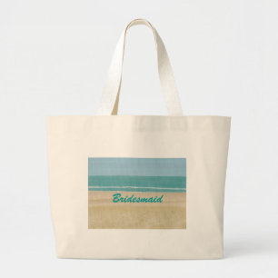 Beach Sand Ocean Scene Bridesmaid eller Bride Jumbo Tygkasse