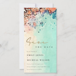 BEACH SAND STEN WATERCOLOR SPARAR DATUM INBJUDAN