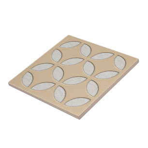 Beach Sand Tan Brown Mosaic Art Kakelplatta