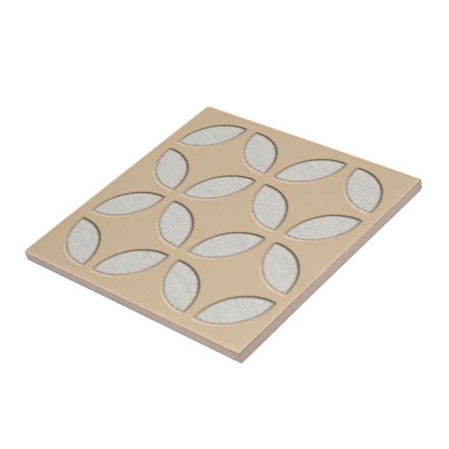 Beach Sand Tan Brown Mosaic Art Kakelplatta (Sidan)