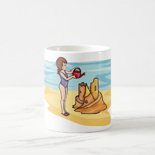 Beach Sandcastle Kaffemugg