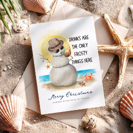 Beach Sandman Frosty Drinks Jul Julkort