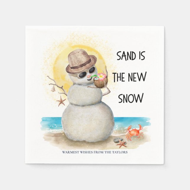 Beach Sandman Tropical jul Party Pappersservett (Framsidan)