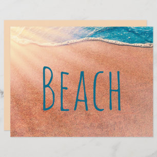 Beach Sandy Shoreline Blue Ocean Wave Decoupage