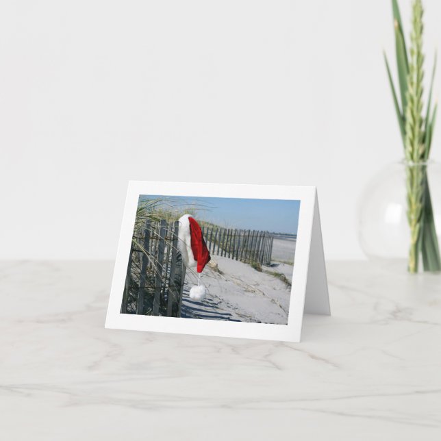 Beach Santa Helgkort (Framsida)