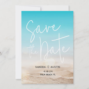 Beach "Save the Date" - Bröllopsinbjudan Inbjudningar