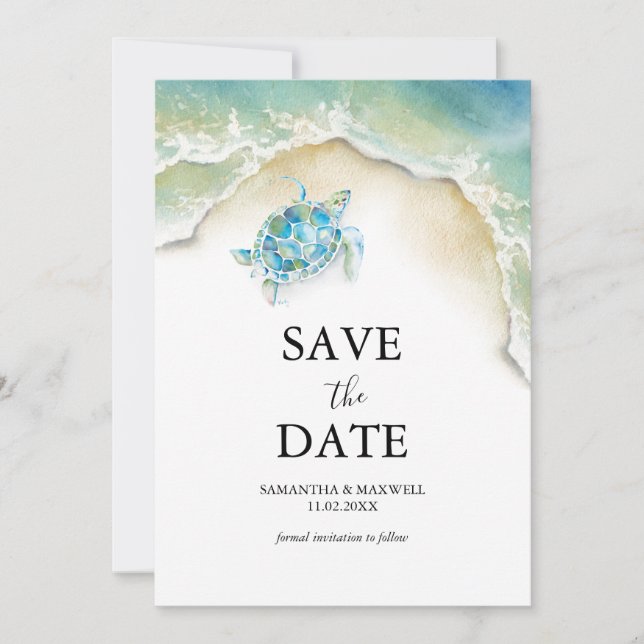 Beach Save The Dates For Weddings (Framsida)