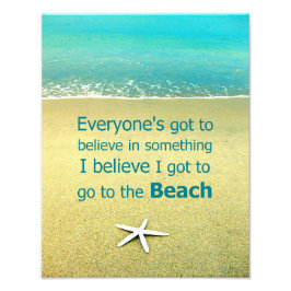 Beach Say Starfish Photo Fototryck