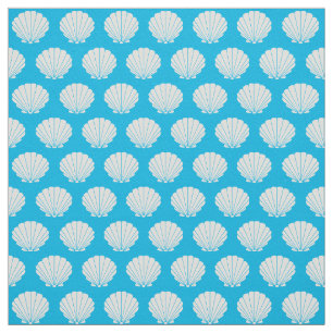 Beach Scallop Snäckas Mönster Fabric Tyg