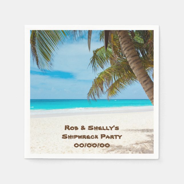 Beach scen 1 pappersservett (Framsidan)