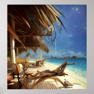 Beach scen 2 poster