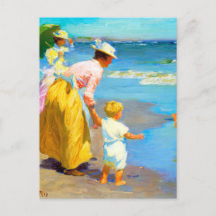 Beach-scen av Edward Henry Potthast Vykort