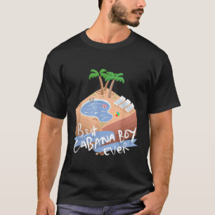 Beach scen för bästa Cabana-pojken med Handflatan T Shirt