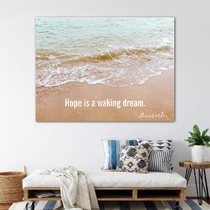 Beach-scen med Aristoteles-offert Poster
