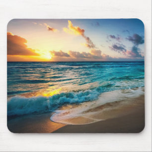 Beach-scen, musknapp musmatta