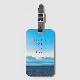 Beach Scene Acrylic Luggage Tag Bagagebricka