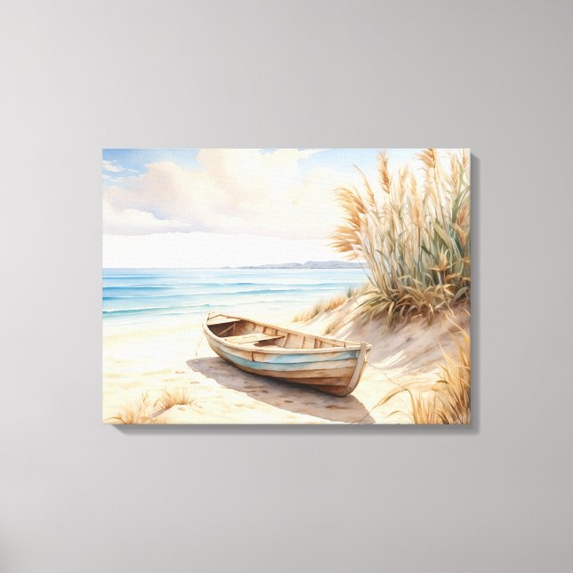 Beach Scene Canvas Wall Art (Framsida)