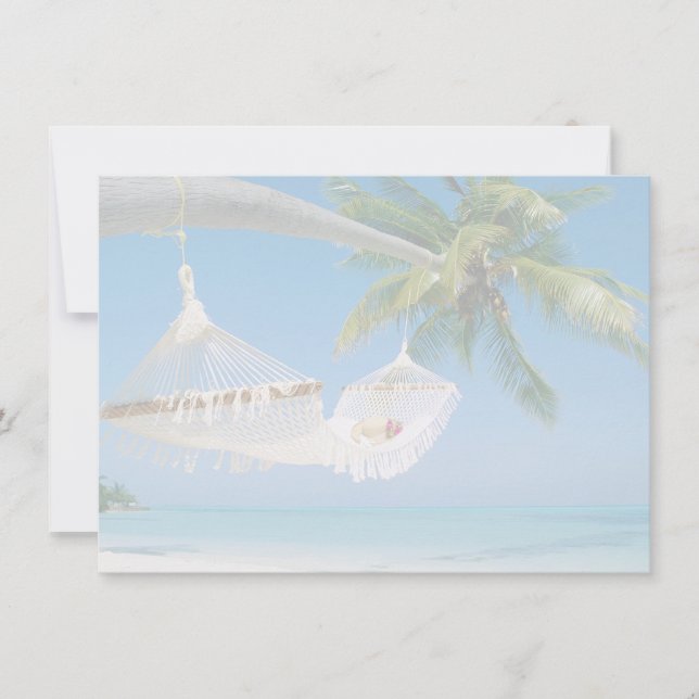 Beach Scene Flat Note Card Anteckningskort (Framsida)