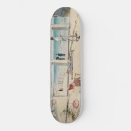 Beach Scene (Helgdag vid Mentone) (australisk kons Mini Skateboard Bräda 18,5 Cm