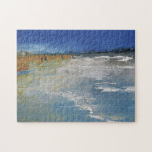 Beach Scene Impressionistic Painting Jigszle Puzzl