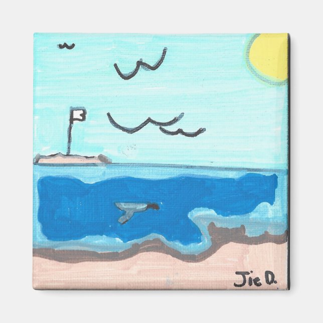 Beach Scene Magnet (Framsidan)