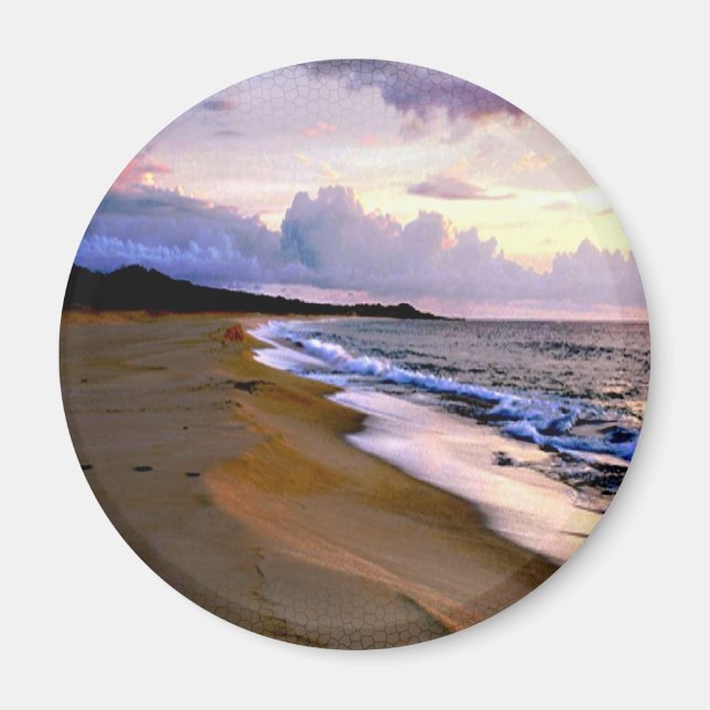Beach Scene Magnet Wedding Favor (Framsidan)