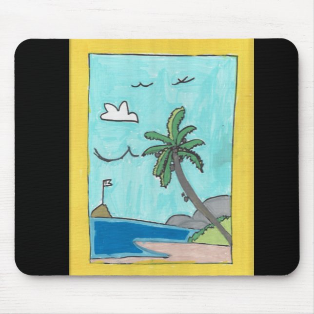 Beach Scene Mousepad Musmatta (Framsidan)