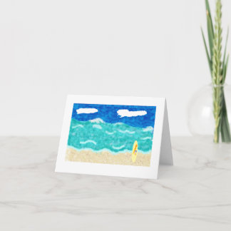 Beach Scene Notecard Kort