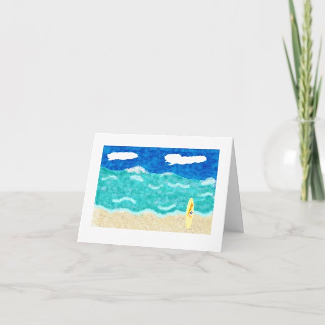 Beach Scene Notecard Kort (Framsida)