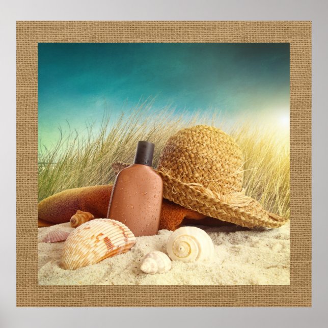 Beach Scene Photography Art Poster (Framsidan)