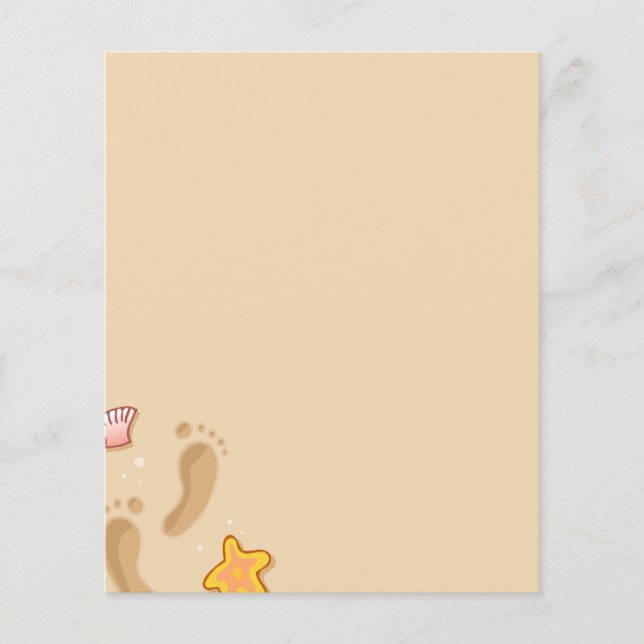 Beach Scene Stationery Flygblad (Framsidan)