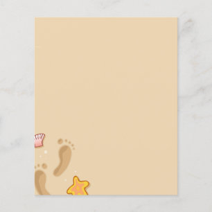 Beach Scene Stationery Flygblad