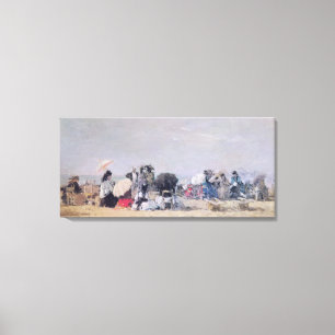 Beach Scene, Trouville, 1873 Canvastryck