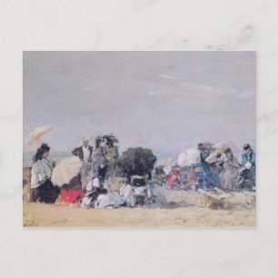 Beach Scene, Trouville, 1873 Vykort