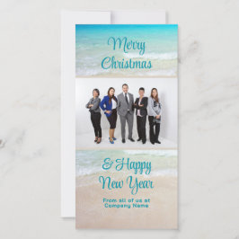 Beach-scenen för företaget Hälsning Julkort