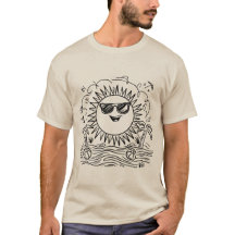 Beach-scenen lycklig Sol