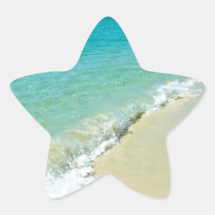 Beach scenery stjärnformat klistermärke