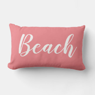 Beach Script White Dekorativ kudde