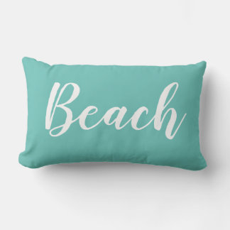 Beach Script White Dekorativ kudde
