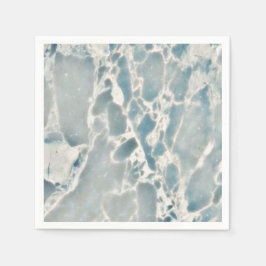 Beach Sea Glass Ocean Blues Teal & Aqua Marble Pappersservett