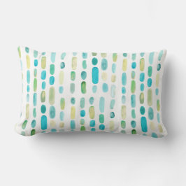 Beach Sea Glass Watercolor Lumbarkudde