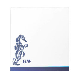 Beach Sea Horse Monogram Anteckningsblock