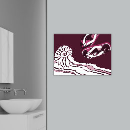 Beach Sea Rosa Lila Splatter Flinflip flops Poster