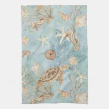 Beach Sea Turtle Ocean Seahorse Snäckas Starfish